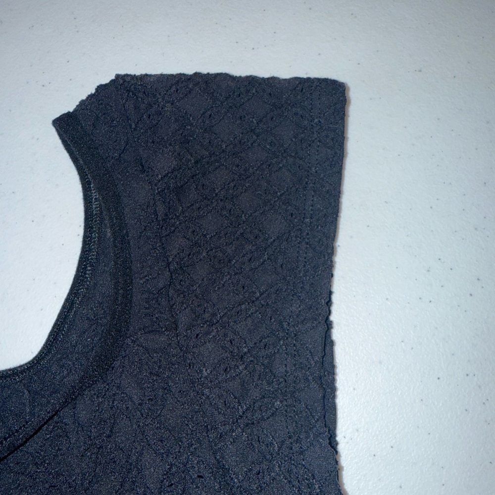 Anthropologie Black Textured Blouse‎ - Picture 6 of 9